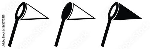 Three black and white megaphone icons in different styles,Megaphone icons set. Loudspeaker megaphone vector icons. Advertising concept. Megaphone icon, loud speaker icon. Set of announcement icons.