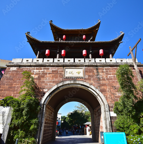 Cuadro en lienzo Gankeng Hakka Town, Longgang District, Shenzhen City, Guangdong Province