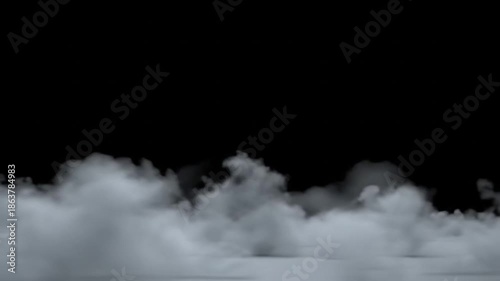 Dramatic Dark Cloudscape with Swirling Fog and Mysterious Atmosphere for Cinematic Backgrounds