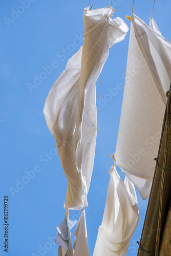  laundry hanging out to dry