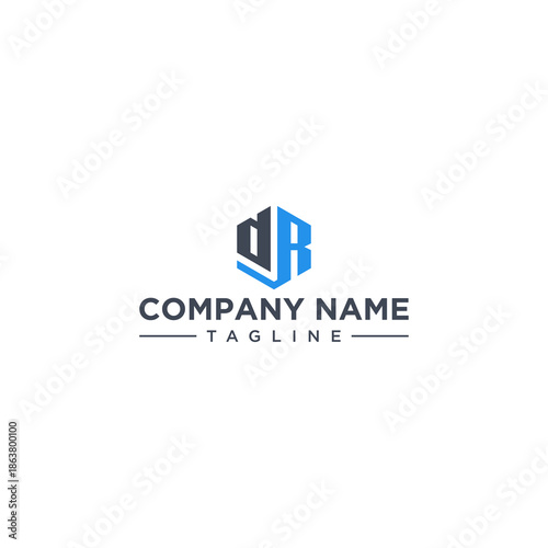 DR Hexagon Logo Design Inspiration