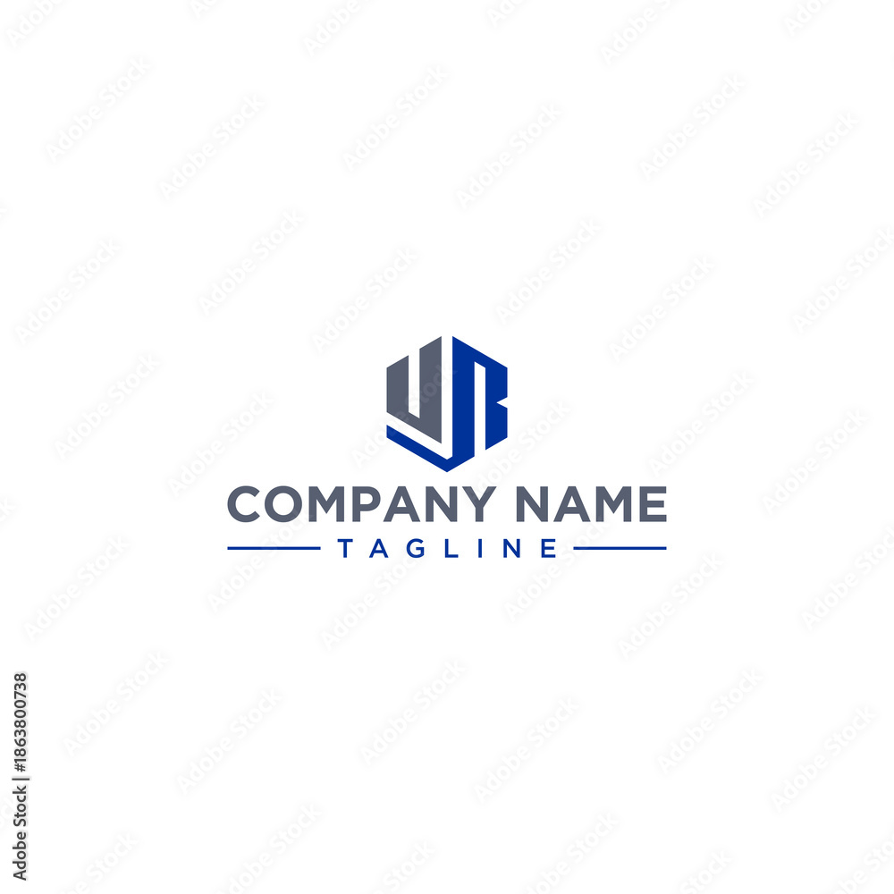Fototapeta premium UR Hexagon Logo Design Inspiration