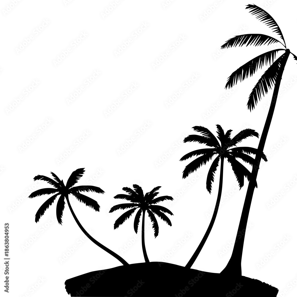 Fototapeta premium palm trees silhouette
