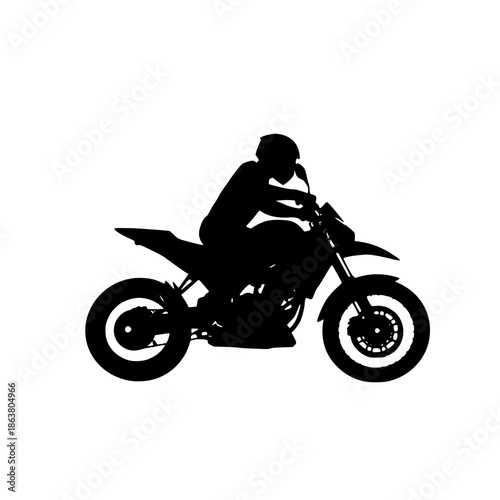 motocross rider on a white background