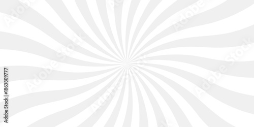 Abstract white and gray retro with sunburst pattern design. Vintage sunrays illustration swirl grunge spiral line. sun beam vector banner design and comic burst gradient concept pattern.