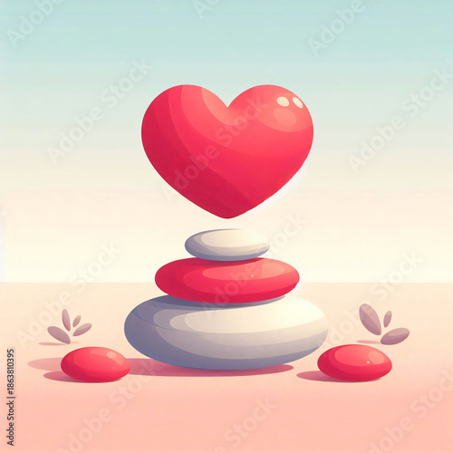 Heart on Rocks