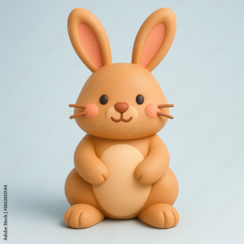 Obraz premium Cute Bunny 3D Character