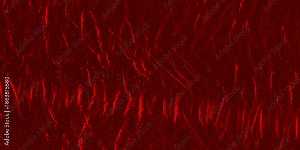 Fototapeta premium Vector red foil texture background. Abstract gradient bright and shiny light reflection rough texture surface. Vector illustration for background, backdrop, web, wallpaper, print and design artwork. 