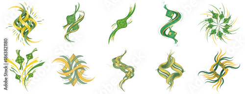 Traditional Ketupat Vector Graphic Set