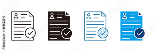 Order Confirmation Icon Set Multiple Style Collection