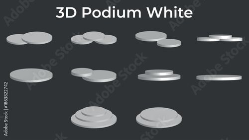 3D Podium White