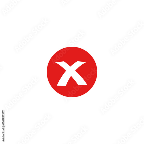 red cross mark, Vector illustration of a red X, incorrect sign