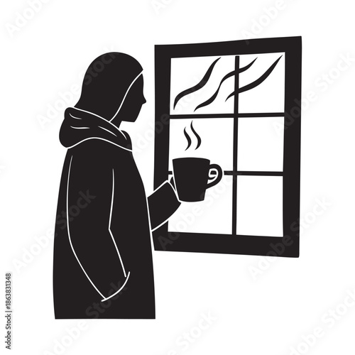 Morning Cold Window Tea Moment