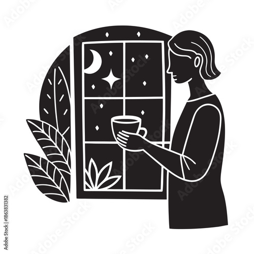 Morning Window Tea Peaceful Scene