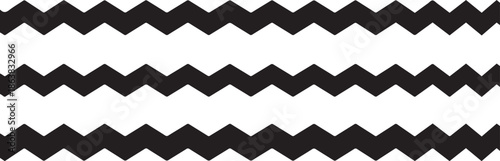 Three horizontal black zigzag lines on a white background pattern