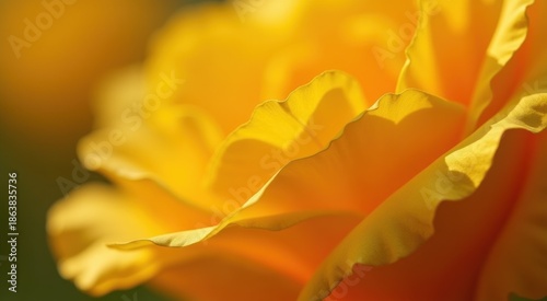 Yellow rose with a red center in a field of yellow flowers