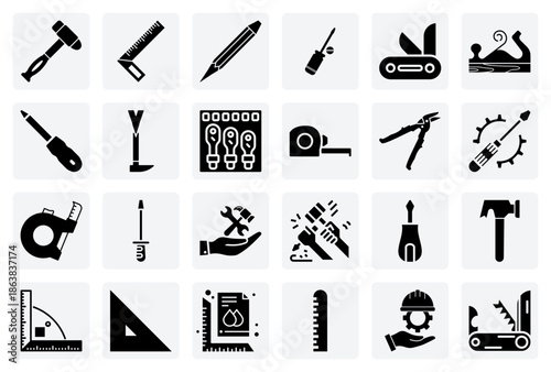Photos General Purpose Hand Tools For Construction – Pry Bar, Hammers, And Screwdrivers For Renovation And Demolition Work