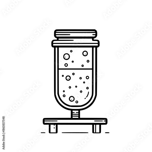 Elegant Fermentation Airlock, Clean Ready Use | Clean, isolated vector art for creative projects.