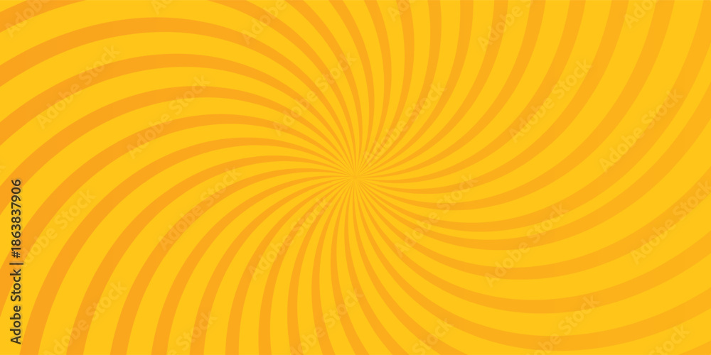Obraz premium Orange sun ray light pattern background. Sunburst Abstract texture. Vector Illustration.