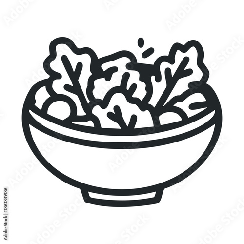 Healthy mixed greens salad bowl with fresh vegetables