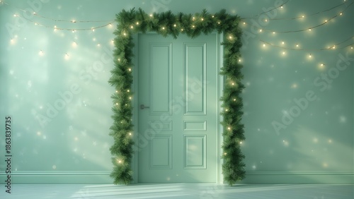 Festive Christmas Top Border with Gift Boxes and Holiday Decorations