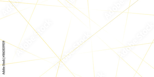 Luxury banner golden geometric lines overlap design. Golden Seamless random chaotic lines on transparent background.