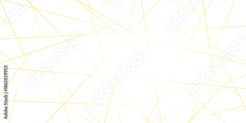 Luxury banner golden geometric lines overlap design. Golden Seamless random chaotic lines on transparent background.