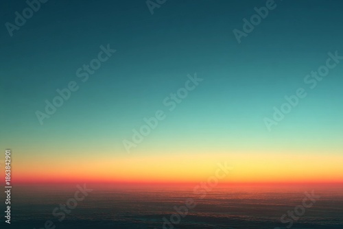 Soft Gradient Horizon Blending Sage and Cream in a Tranquil Sunset Sky Generative AI