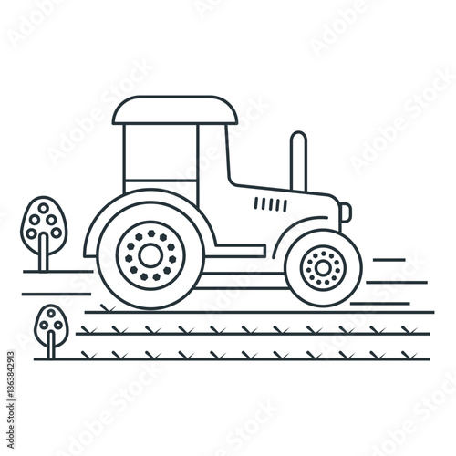 Farming Graphic Showing Rural Agricultural Production And Crop Cultivation Systems