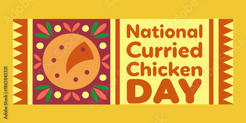 National Curried Chicken Day Illustration