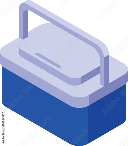 Blue portable freezer box ensuring safe storage and transportation of temperature sensitive products, ideal for outdoor activities and emergencies