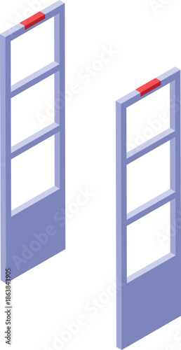 Secure entryway featuring anti theft system gates, enhancing shoplifting prevention measures