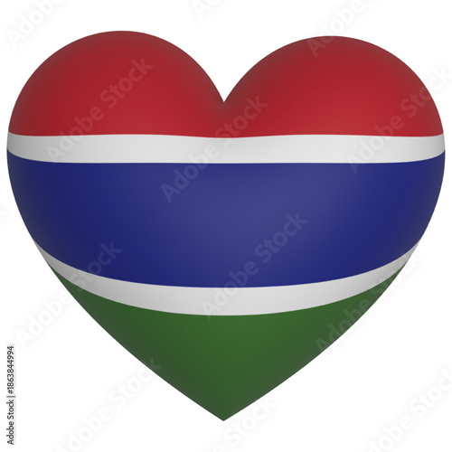 Free Download 3d heart flag Gambia icon vector illustration sign  - GFXLoad