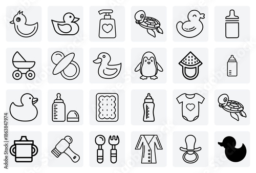 Nursery Comforts And Baby Toys – Soft Bathrobes, Cuddly Dolls, And Pacifiers For A Cozy And Playful Nursery Theme.