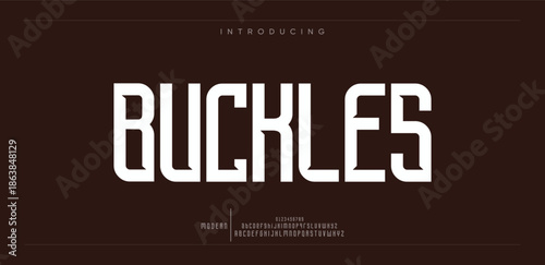 Classic typography in modern style, serif letters for modern or retro poster font