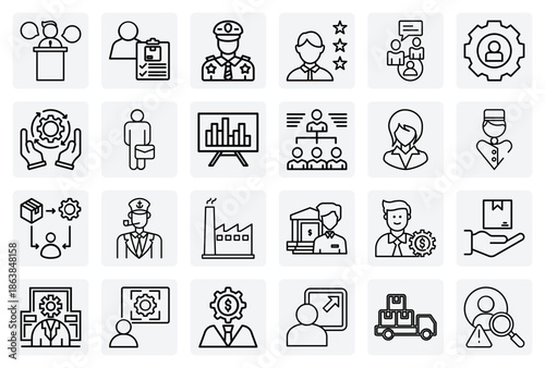 Workforce And Employment Concepts – Highlighting Key Positions In Hospitality, Business Development, And Logistics Management For Marketing