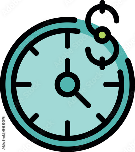 Clock ticking showing that time is money, perfect for time management and business concepts