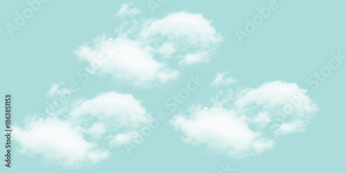 Tiny clouds on a background of a blue sky