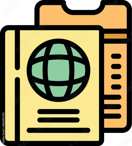 Passport with boarding pass symbolizing international travel and immigration