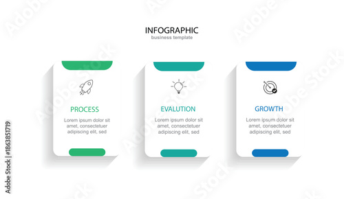 Infographic template. 3 Step timeline journey, Business concept with numbers 3 options or steps vector illustration.
