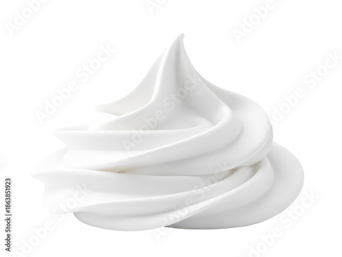 Wallpaper Mural A close-up shot of fluffy whipped cream on a plate, perfect for decorating desserts or adding toppings to your favorite treats Torontodigital.ca