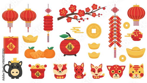 Chinese New Year Elements and Symbols 5.