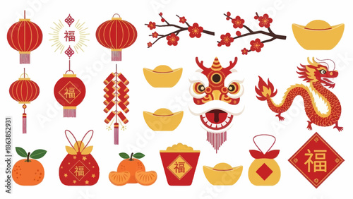 Chinese New Year Elements and Symbols 14.