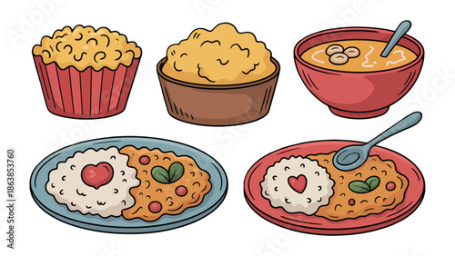 Culinary Creations: A delightful array of diverse food items, showcasing culinary artistry and a vibrant array of flavors and textures.