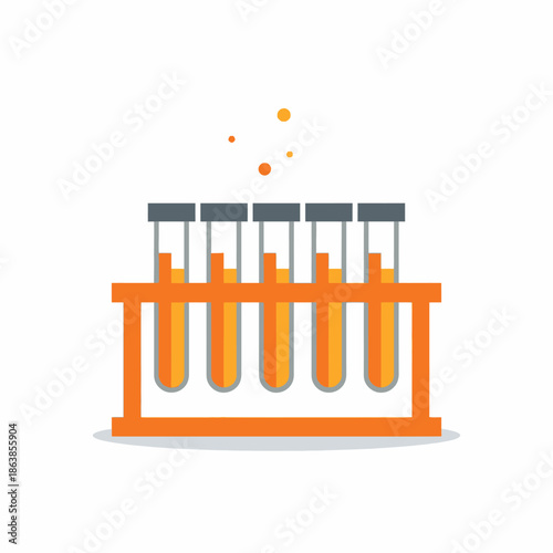 laboratory test tubes with chemicals