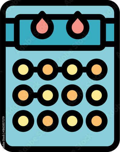 Contraceptive pill blister pack indicating scheduled medication dosage for birth control and family planning