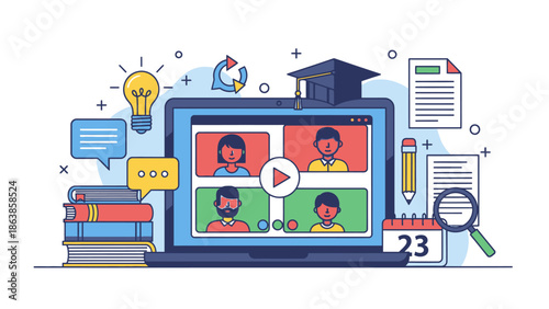 Illustration of a blue spinning top toy in motion with shadow.