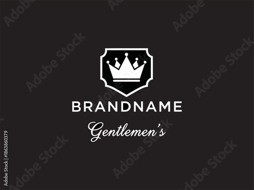 Luxury Crown Logo Design for Gentlemen.