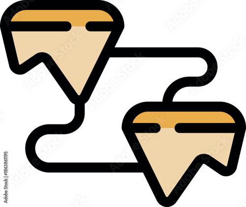 Dental floss cleaning teeth, promoting oral hygiene and preventing cavities