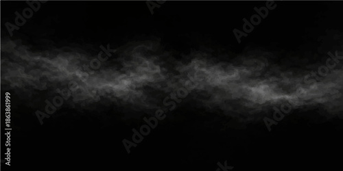 Abstract motion of smoke and fire texture swirling in a dark night sky creates a bright explosion of light against a black backdrop with blue cloudscape and fog